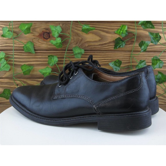 Bostonian Sz 12 Derby Oxfords Black Leather Men Lace Up Medium (D, M) - Picture 8 of 10